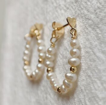 Maria Pearl Hoop Studs (1PAIR) - PERLE CLOU - SS 2