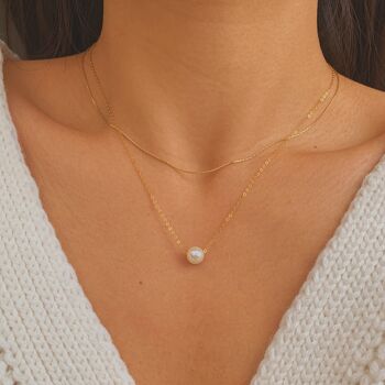 Collier de perles unique Leona - Argent sterling 925 2