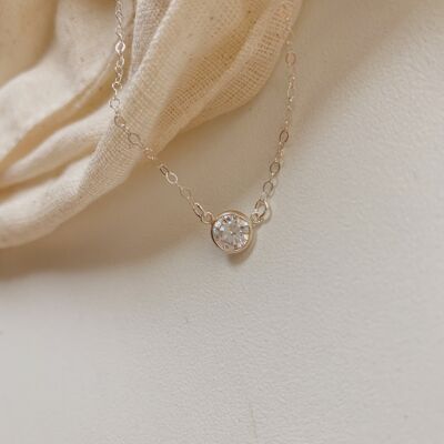 Lexi White CZ Necklace - Sterling Silver