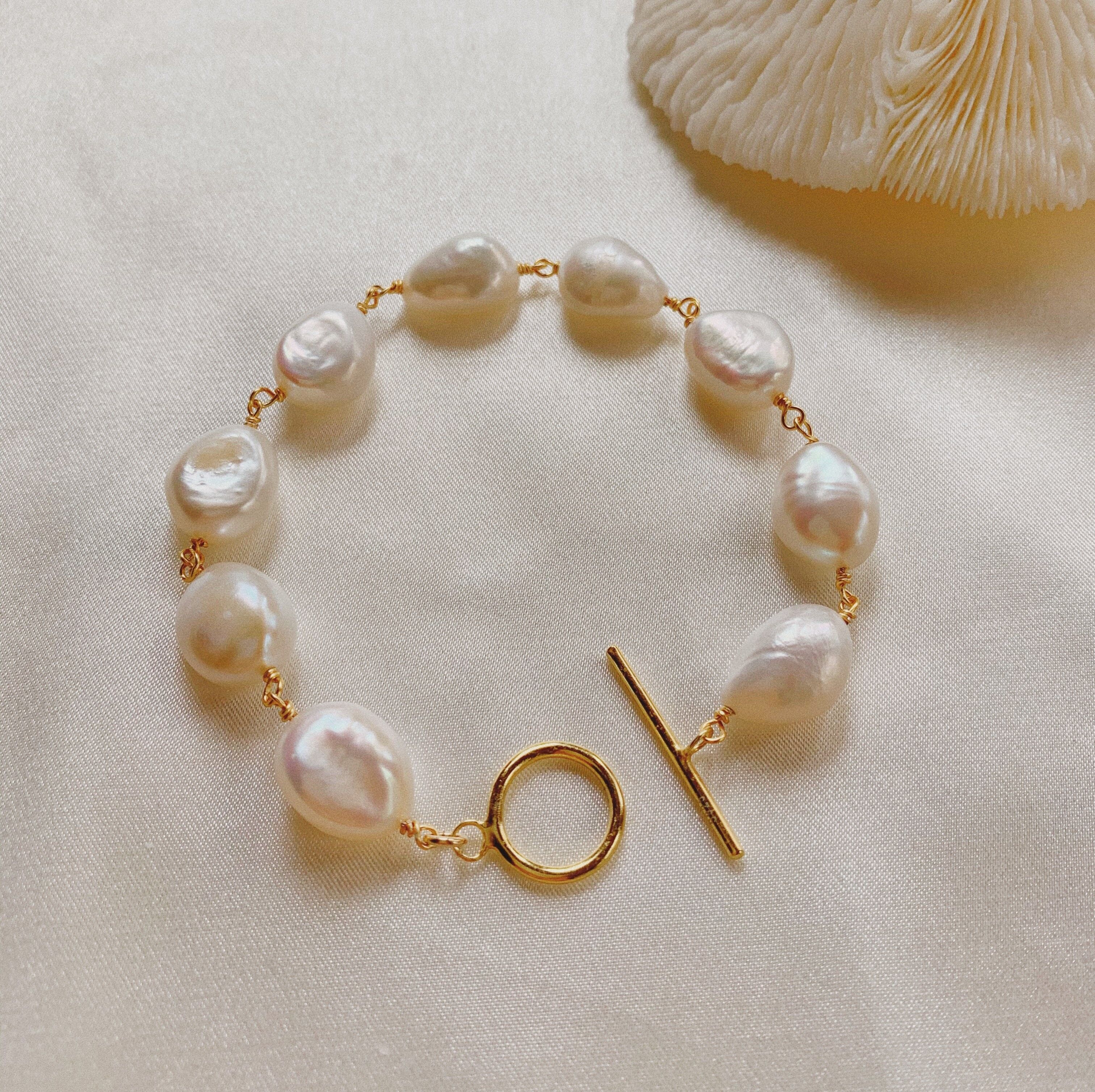 Chunky sale pearl bracelets