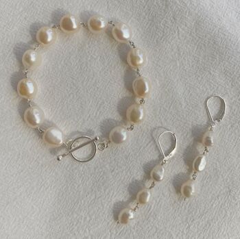 Bracelet Freya Chunky Pearl - Bascule en Or 14K 6