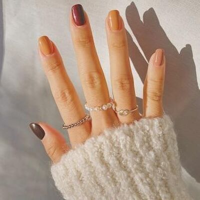 Anillo Apilable Julie Pearl - Con Cuentas Plateadas S