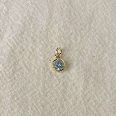 Aidan Dainty Birthstone Necklace - MAR AQUAMARINE