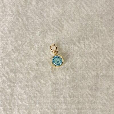 Aidan Dainty Birthstone Necklace - DEC SWISS BLUE