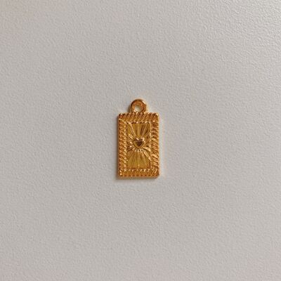 Vida Heart Engraved Necklace - Gold Vermeil