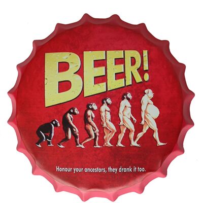 Décoration murale bouchon de bière (Evolution)