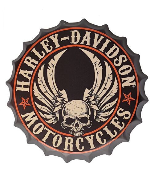 Beer Cap Wall Decoration (Harley Skull)