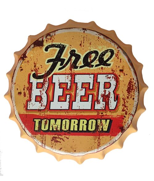 Beer Cap Wall Decoration (Free Beer Tomorrow)
