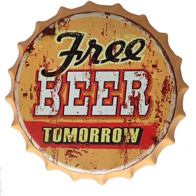 Décoration murale bouchon de bière (bière gratuite demain)