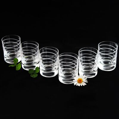 Shot glass with engraved spiral 6 pcs 60 ml