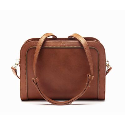 The Wilton Crossbody Bag in Rust & Emerald