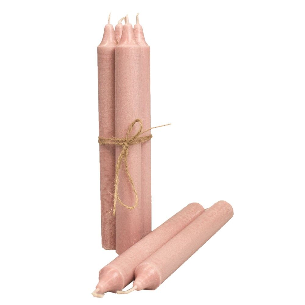 OLIVA - olive pillar candle, antique rose