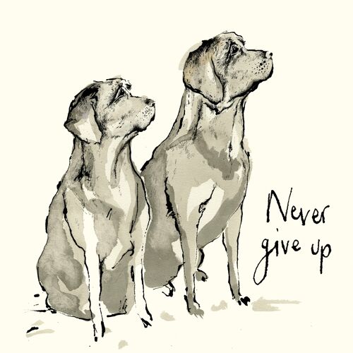 Never give up Napkin 33x33