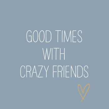 Serviette Crazy Friends bleu 33x33