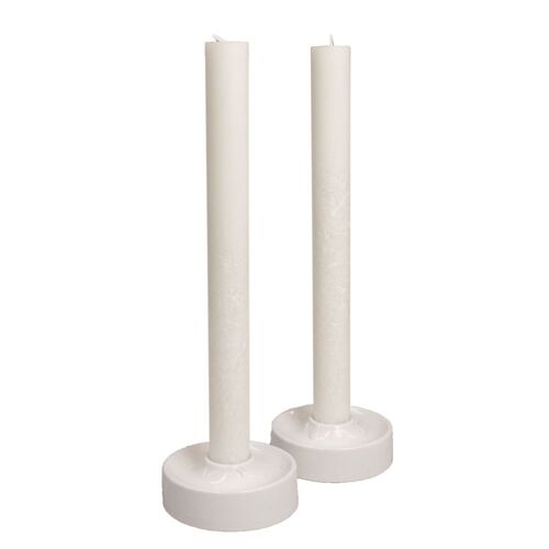 OLIVA - olive pillar candle, 34 cm, white