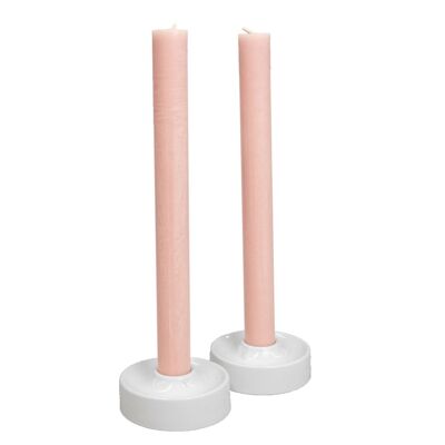 OLIVA - olive pillar candle, 34 cm, antique rose