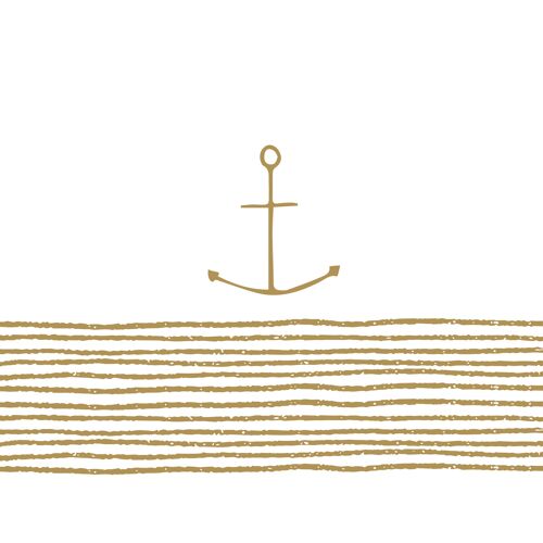 Pure Anchor gold Napkin 33x33