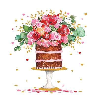 Servilleta Cake & Flowers 33x33