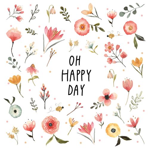 Oh Happy Day Napkin 33x33