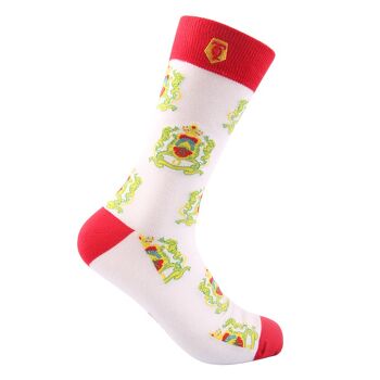 Chaussettes blanches blason 3