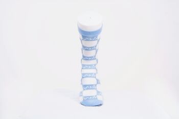 Chaussettes transparentes BG bleu bébé 3