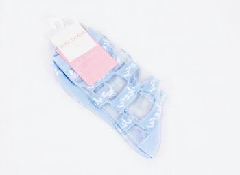 Chaussettes transparentes BG bleu bébé 5