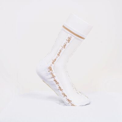 BG sheer socks white