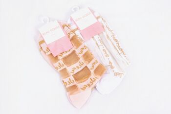 Chaussettes transparentes BG blanches 5