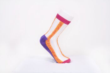 Chaussettes transparentes BG orange 1