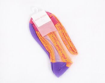 Chaussettes transparentes BG orange 8