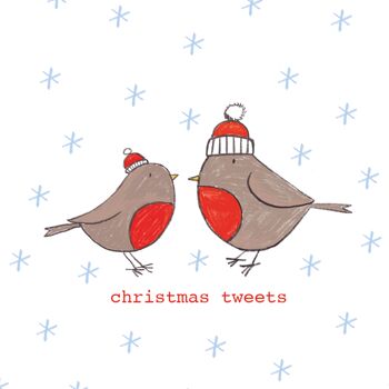 Serviette Tweets de Noël 25x25