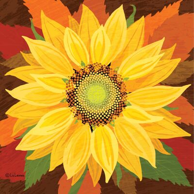 October Sunflower Napkin 25x25
