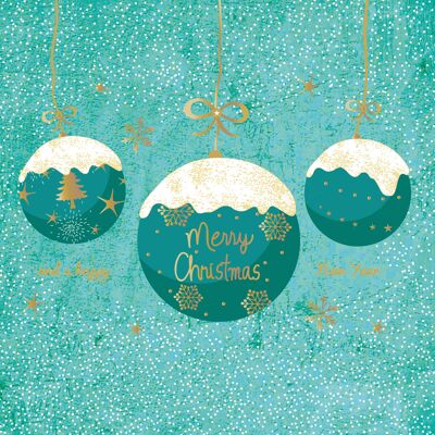 A Very Merry Christmas turquoise 33x33 cm