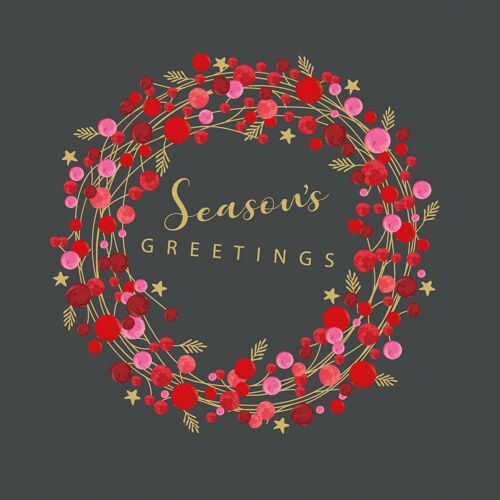 Season´s Greetings grey Napkin 33x33