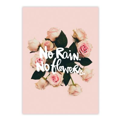 Postal Sin lluvia sin flores
