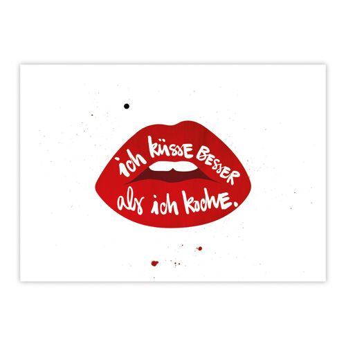 Ich küsse besser Postcard