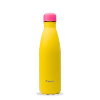 Bouteille isotherme COLORS Jaune / Rose 500ml