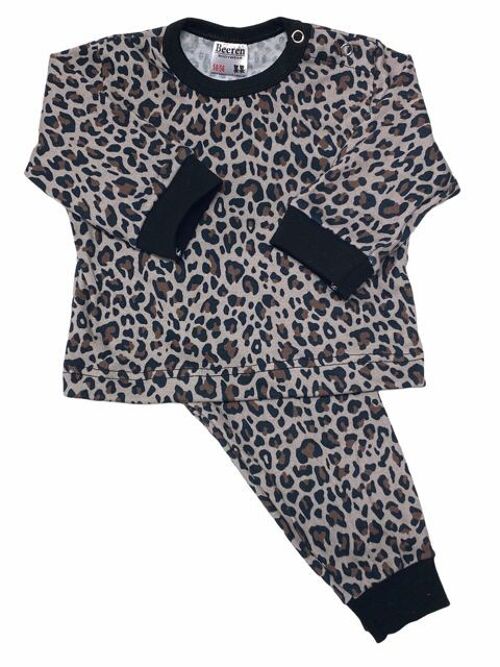 Beeren Baby Pajamas Leopard Brown-Black