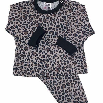 Beeren Baby-Pyjama Leopard Braun-Schwarz