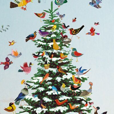 postal árbol de navidad