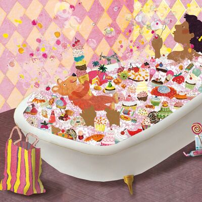 postcard candy bath