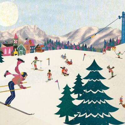 postcard winter sports