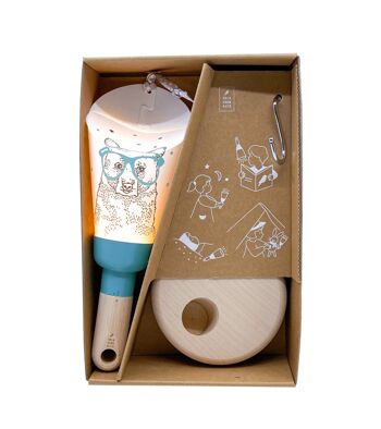 Coffret Lampe Nomade « Passe-Partout » Ours A Lunettes-bleu 2