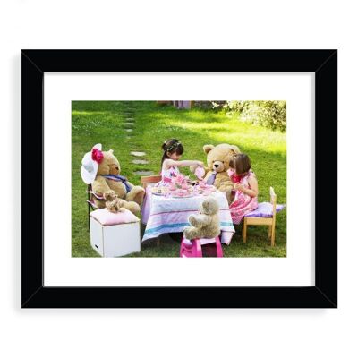 Teddy bears picnic Designer Framed Art Print