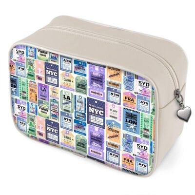 Travel destinations themed Wash Bag fabric