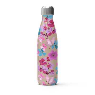 Pink Floral pattern Stainless Steel Thermal Bottle