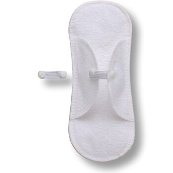 Extension d'aile élastique pour serviettes hygiéniques et protège-slips réutilisables - Blanc 5