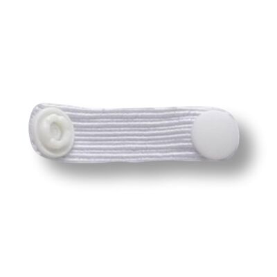 Extensión de ala elástica para almohadillas menstruales y protectores de bragas reutilizables - Blanco