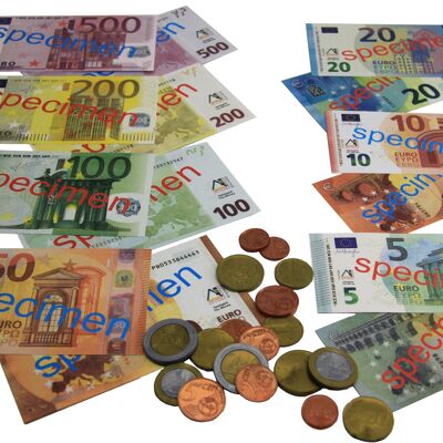 EURO-Spielgeld (22 Münzen und 22 Scheine)