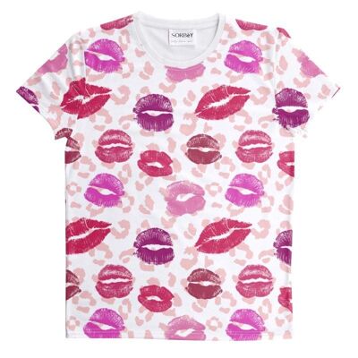 Red lips Cut And Sew All Over Print T Shirt